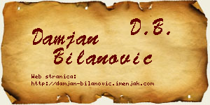 Damjan Bilanović vizit kartica